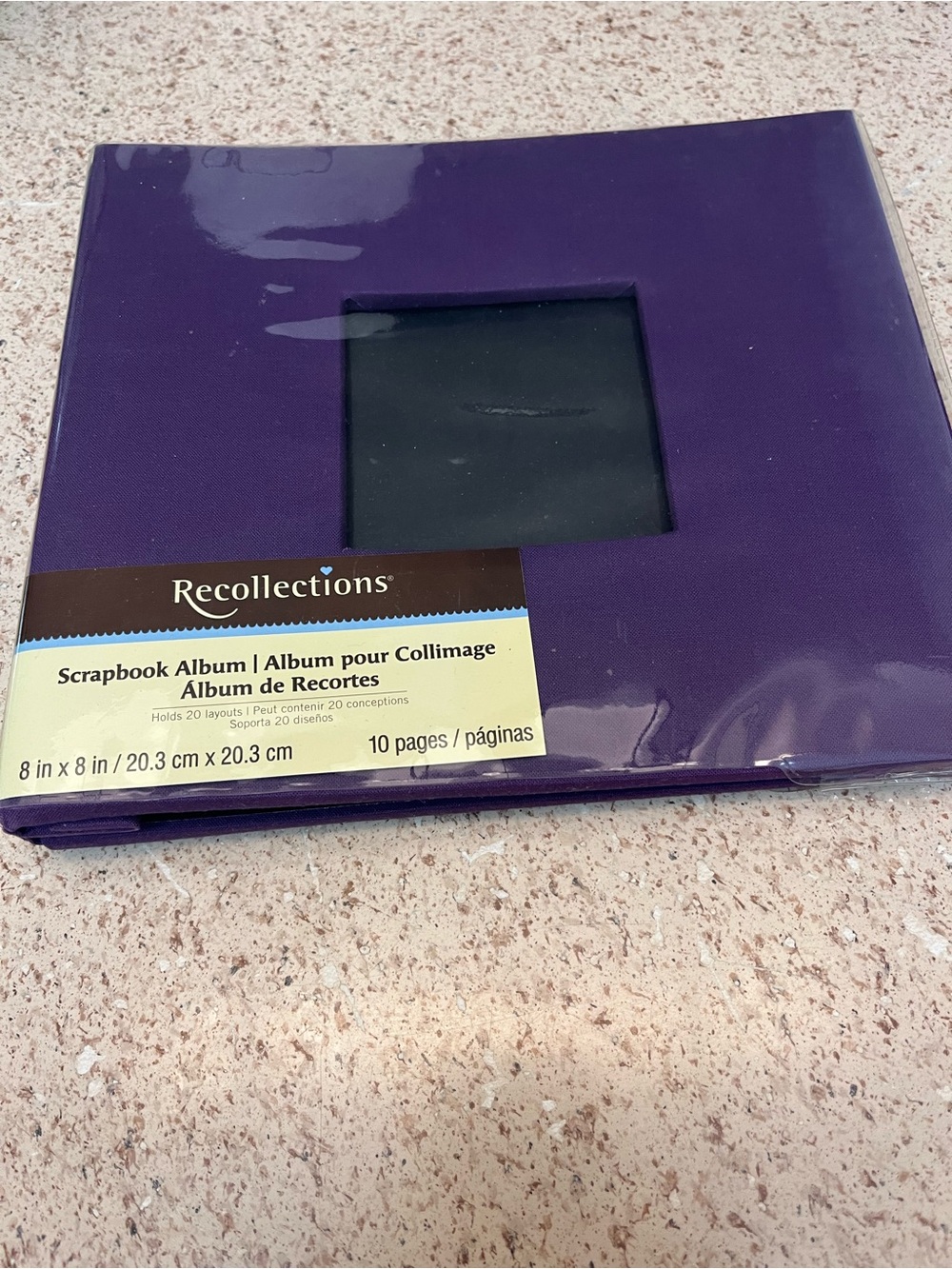 Recollections Deep Purple Scrapbook Album with Front Photo Window